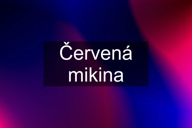 Červená mikina