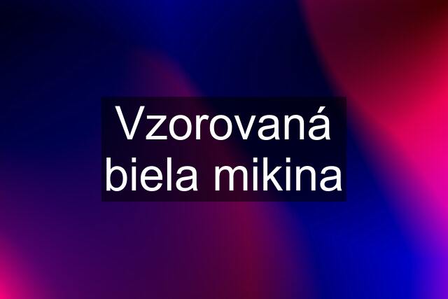 Vzorovaná biela mikina