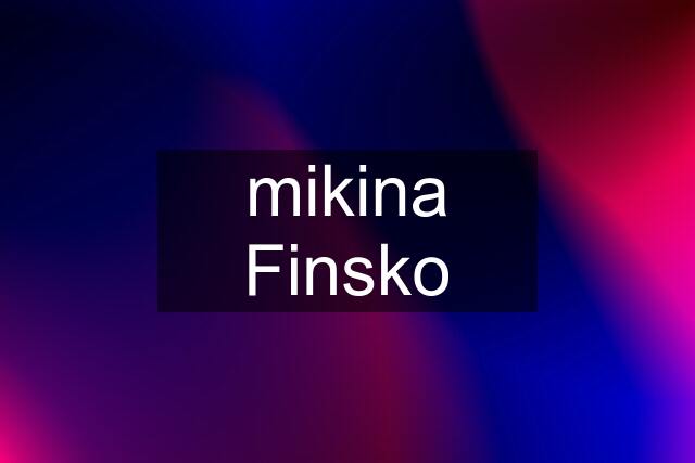 mikina Finsko