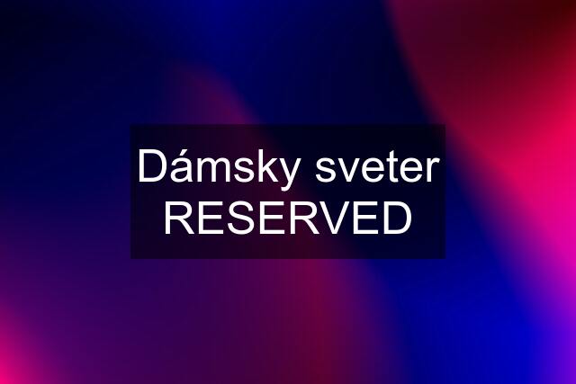 Dámsky sveter RESERVED