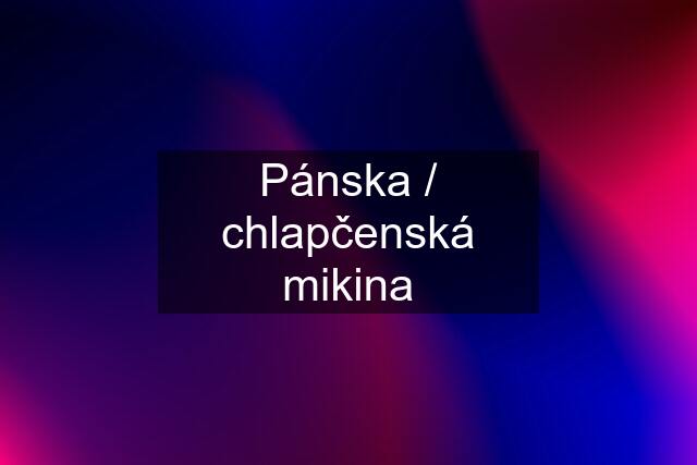 Pánska / chlapčenská mikina