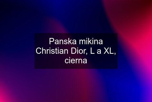 Panska mikina Christian Dior, L a XL, cierna