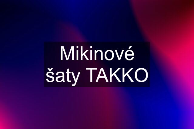 Mikinové šaty TAKKO