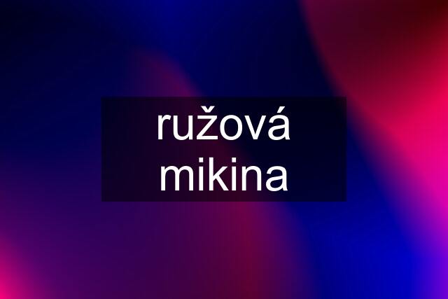 ružová mikina