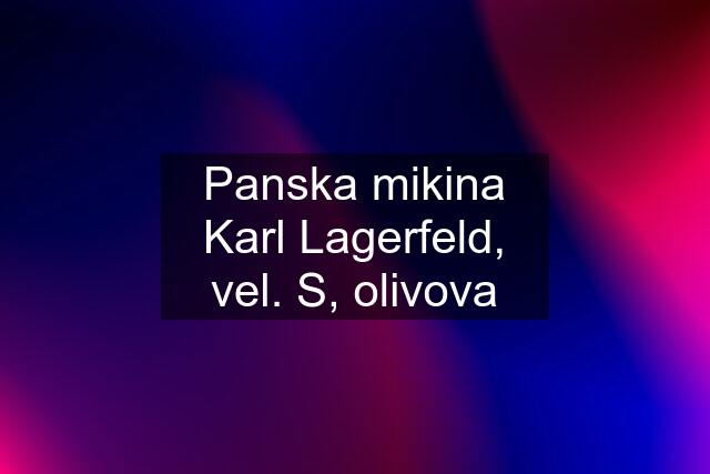 Panska mikina Karl Lagerfeld, vel. S, olivova