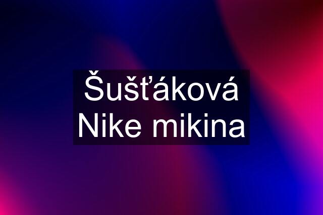 Šušťáková Nike mikina