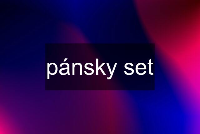 pánsky set