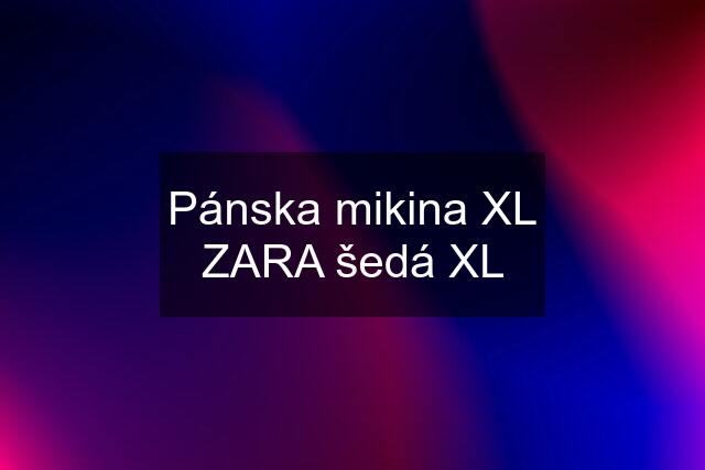 Pánska mikina XL ZARA šedá XL