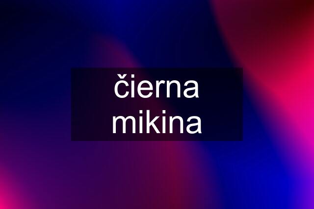 čierna mikina