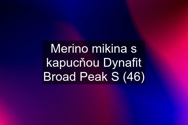 Merino mikina s kapucňou Dynafit Broad Peak S (46)