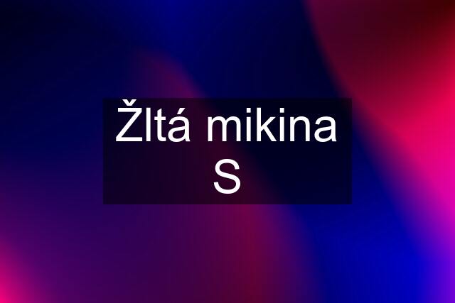 Žltá mikina S