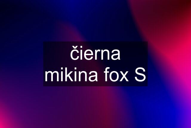 čierna mikina fox S