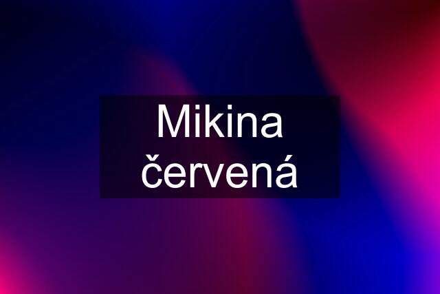 Mikina červená