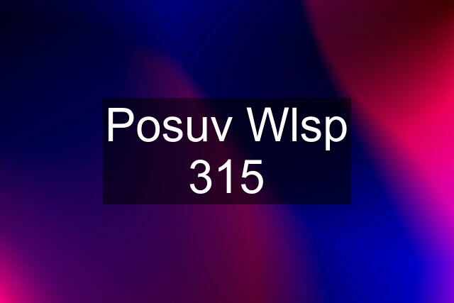 Posuv Wlsp 315