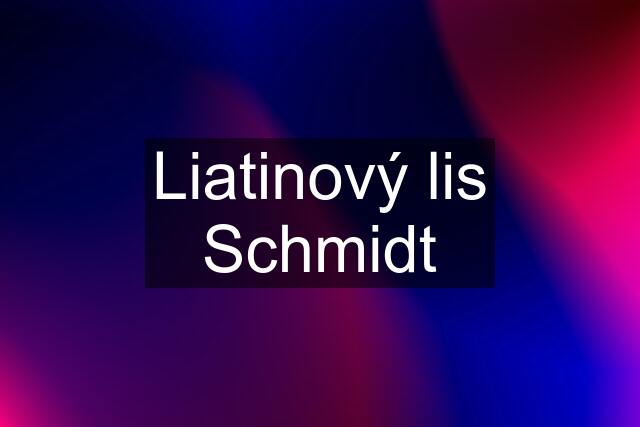 Liatinový lis Schmidt