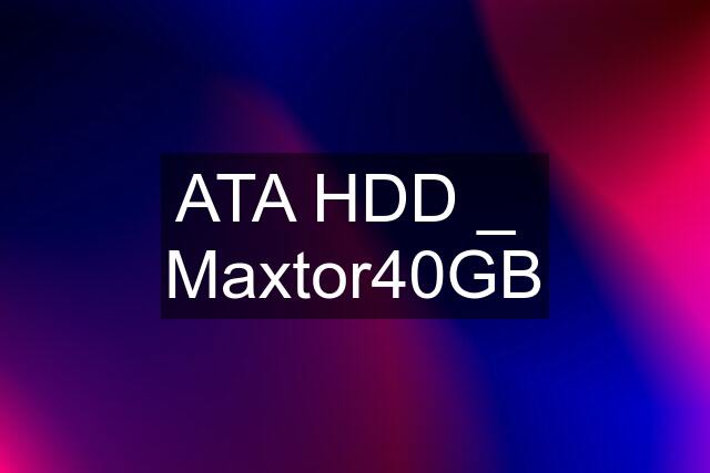 ATA HDD _  Maxtor40GB