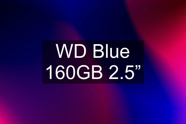 WD Blue 160GB 2.5”