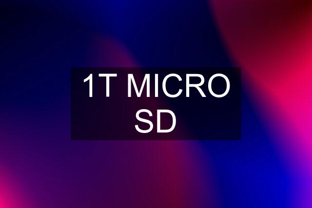 1T MICRO SD