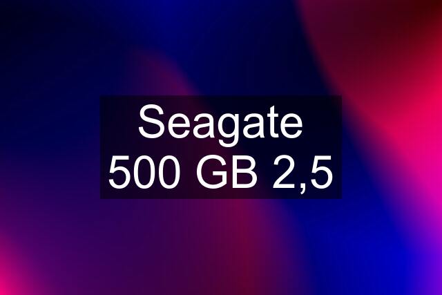 Seagate 500 GB 2,5