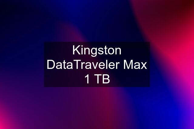 Kingston DataTraveler Max 1 TB