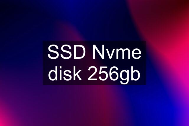 SSD Nvme disk 256gb