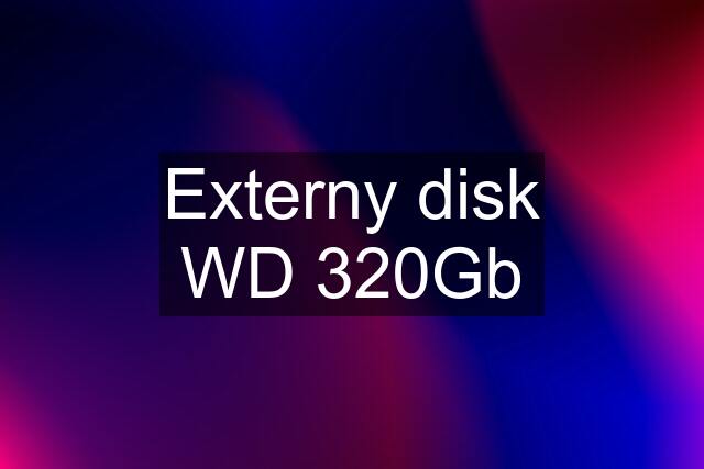 Externy disk WD 320Gb