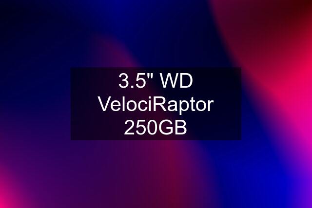 3.5" WD VelociRaptor 250GB