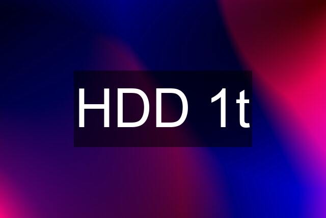 HDD 1t