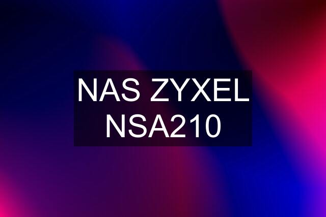 NAS ZYXEL NSA210
