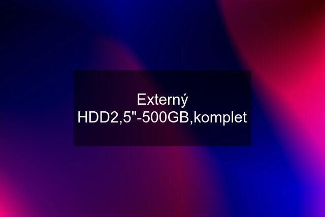 Externý HDD2,5"-500GB,komplet