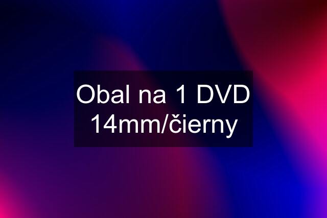 Obal na 1 DVD 14mm/čierny