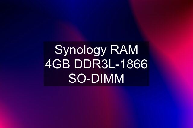 Synology RAM 4GB DDR3L-1866 SO-DIMM