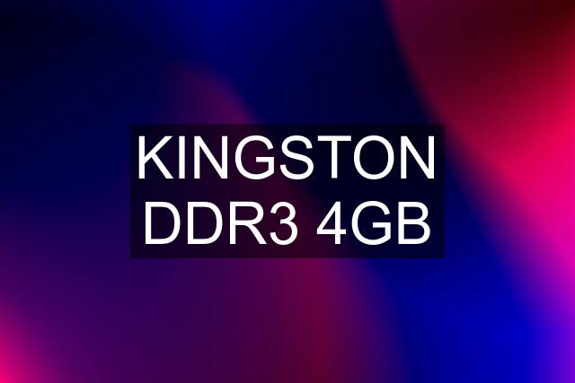 KINGSTON DDR3 4GB