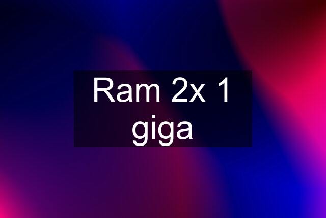 Ram 2x 1 giga