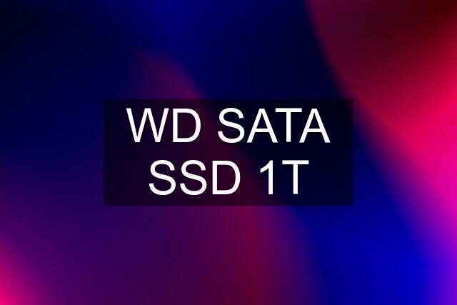 WD SATA SSD 1T