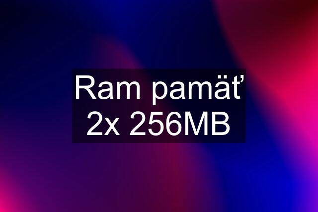 Ram pamäť 2x 256MB