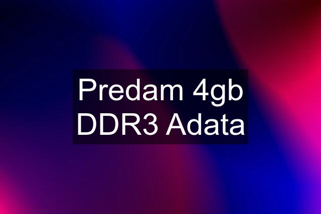 Predam 4gb DDR3 Adata