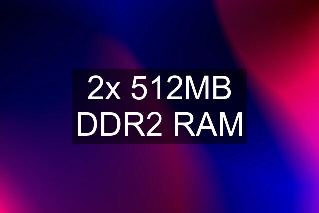 2x 512MB DDR2 RAM