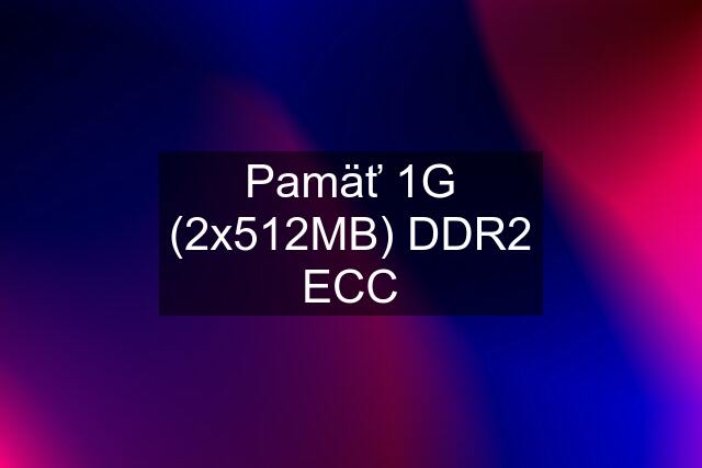 Pamäť 1G (2x512MB) DDR2 ECC