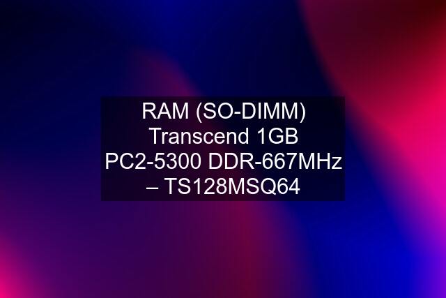 RAM (SO-DIMM) Transcend 1GB PC2-5300 DDR-667MHz – TS128MSQ64