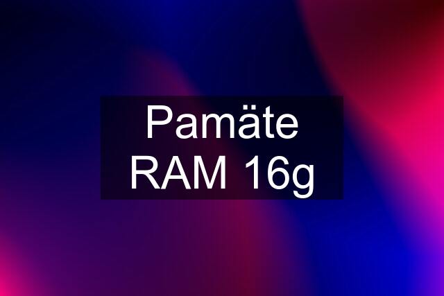 Pamäte RAM 16g