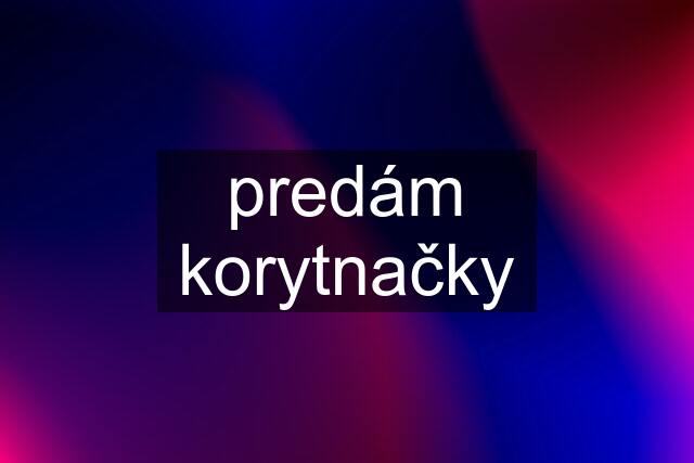 predám korytnačky