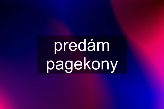 predám pagekony