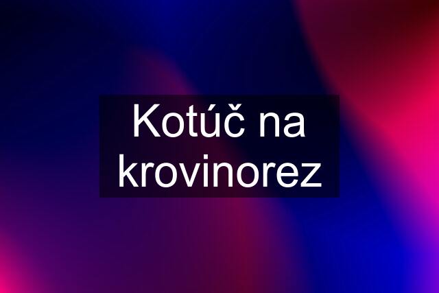 Kotúč na krovinorez