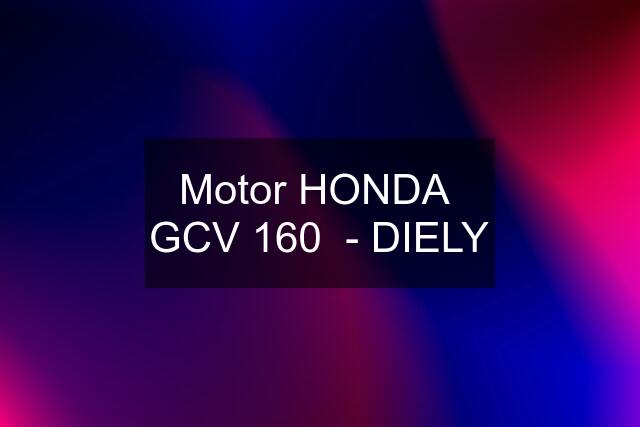 Motor HONDA  GCV 160  - DIELY