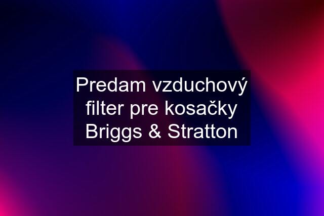 Predam vzduchový filter pre kosačky Briggs & Stratton