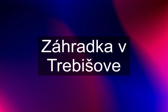 Záhradka v Trebišove