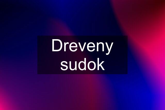 Dreveny sudok