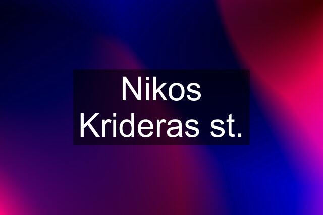 Nikos Krideras st.