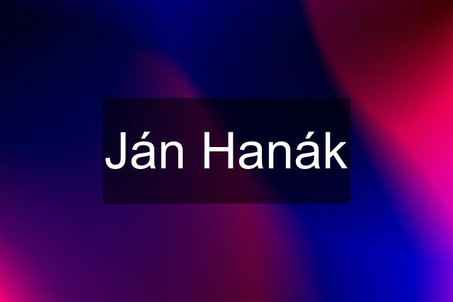 Ján Hanák